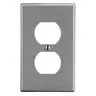 Image of P8GY Wallplate, 1-Gang, 1) Duplex, Gray