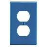 Image of PJ8BL Wallplate, Mid-Size 1-Gang, 1) Duplex, Blue