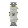 Image of RC101W Switches and Lighting Controls, Combination Devices, Residential Grade, 2) Single Pole Toggles, 15A 120V AC, Self Grounding, Side Wired, White