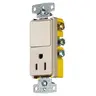 Image of RCD108AL Combination Devices, Residential Grade, Decorator Series, 1) Single Pole Rocker, 1) Single Receptacle, 15A 120V AC, Side Wired