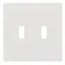 Image of RFW2W Wall Plates, Snap-On, 2-Gang, 2) Toggle, White