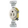 Image of RR151LAWRTR TradeSelect, Straight Blade, Single Receptacle, Weather and Tamper Resistant, 15A 125V, 2-Pole 3-Wire Grounding, 5-15R, Light Almond