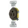 Image of RR151WRTR TradeSelect, Straight Blade, Single Receptacle, Weather and Tamper Resistant, 15A 125V, 2-Pole 3-Wire Grounding, 5-15R, Brown