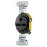 Image of RR155BK TradeSelect, Straight Blade, Single Receptacle, Self Grounding, 15A 250V, 2-Pole 3-Wire Grounding, 6-15R, Black