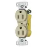 Image of RR15EQITR TradeSelect, Straight Blade, Duplex Receptacle, Tamper Resistant, Quick Wire Push Terminals, 15A 125V, 2- Pole 3-Wire Grounding, 5-15R, Ivory