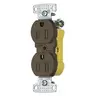 Image of RR15EQTR TradeSelect, Straight Blade, Duplex Receptacle, Tamper Resistant, Quick Wire Push Terminals, 15A 125V, 2- Pole 3-Wire Grounding, 5-15R, Brown