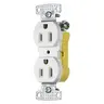 Image of RR15EWTR TradeSelect, Straight Blade, Duplex Receptacle, Tamper Resistant, Push Terminals, 15A 125V, 2-Pole 3-Wire Grounding, 5-15R, White