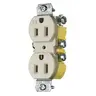 Image of RR15KITR TradeSelect, Straight Blade, Duplex Receptacle, Tamper Resistant, Cut Ears, 15A 125V, 2-Pole 3-Wire Grounding, 5-15R, Ivory