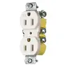 Image of RR15KLATR TradeSelect, Straight Blade, Duplex Receptacle, Tamper Resistant, Cut Ears, 15A 125V, 2-Pole 3-Wire Grounding, 5-15R, Light Almond