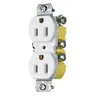 Image of RR15KWTR TradeSelect, Straight Blade, Duplex Receptacle, Tamper Resistant, Cut Ears, 15A 125V, 2-Pole 3-Wire Grounding, 5-15R, White