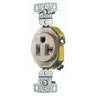 Image of RR201ALTR TradeSelect, Straight Blade Residential Grade Receptacles, Tamper Resistant Single, 20A 125V, 2- Pole 3-Wire Grounding, 5-20R, Self Grounding, Almond