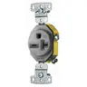 Image of RR205GYWR TradeSelect, Straight Blade, SingleReceptacle, Weather Resistant, 20A 250V, 2-Pole 3-Wire Grounding, 6-20R, Gray