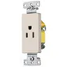 Image of RRD151LA TradeSelect, Straight Blade, Single Decorator Receptacle, Self Grounding, 15A 125V, 2-Pole 3-Wire Grounding, 5-15R, Light Almond