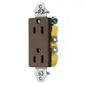 Image of RRD15K TradeSelect, Straight Blade, Decorator Duplex Receptacle, Less Ears, 15A 125V, 2-Pole 3-Wire Grounding, 5-15R, Brown