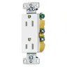 Image of RRD15SW TradeSelect, Straight Blade Devices, Residential Grade, Receptacles, Decorator Duplex, Self Grounding, 15A 125V, 2-Pole 3-Wire Grounding, 5-15R, White