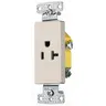 Image of RRD201LA TradeSelect, Single Decorator Receptacle, Self Grounding, 20A 125V, 2-Pole 3-Wire Grounding, 5-20R, Light Almond