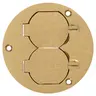 Image of S3925 1-Gang Cover, Round, Duplex Flaps, Brass