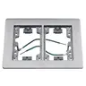 Image of SA3084W 2-Gang Flat Flange with Grounding Wire with Grounding Wire, Rectangular, 6.00" X 8.14", Brushed Aluminum