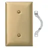 Image of SB14 Wallplates and Boxes, Metallic Plates, 1- Gang, Blank, Standard Size, Brass