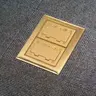 Image of SB3084 2-Gang Carpet Flange, Rectangular, 6.00" X 8.14", Brushed Brass