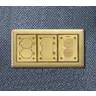 Image of SB3085 3-Gang Carpet Flange, Rectangular, 6.00" X 11.43", Brushed Brass