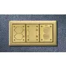 Image of SB3085 3-Gang Carpet Flange, Rectangular, 6.00" X 11.43", Brushed Brass