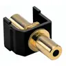 Image of SF35GFFBK Snap-Fit, Keystone, 3.5 MM Stereo Jack, Gold, Female to Female, Black