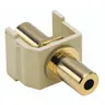 Image of SF35GFFEI Gold Stereo Jack, Snap-Fit, Keystone, 3.5 MM Stereo Jack, Female to Female, Electric Ivory