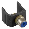 Image of SFRCBBK INFINe Connector, Audio/Video Connector, RCA Solder Coupler Termination, Black/Blue