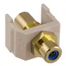 Image of SFRCBFFAL RCA Connector, Female to Female, Blue Insulator, Almond Housing