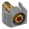 Image of SFRCRRGY Recessed RCA Connector, Red Insulator, Gray Housing