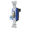 Switches and Lighting Controls, Industrial/Commercial Grade, SNAPConnect Series, Toggle Switches, Illuminated Single Pole, 15A 120/277V AC, Ivory Toggle, North American