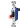 Switches and Lighting Controls,Industrial/Commercial Grade, SNAPConnect Series, Toggle Switches, PilotSingle Pole, 15A 120/277V AC, Black Toggle, North American.