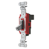 Switches and Lighting Controls, Industrial/Commercial Grade, SNAPConnect Series, Toggle Switches, Single Pole, 20A 120/277V AC, Gray Toggle, North American