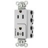 Straight Blade Devices, Receptacles, Style Line Decorator Duplex, SNAPConnect, Half Controlled, 15A 125V, 2-Pole 3-Wire Grounding, Nylon, White