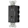Straight Blade Devices, Receptacles, Style Line Decorator Duplex, SNAPConnect, Controlled, 15A 125V, Tamper Resistant, 2-Pole 3-Wire Grounding, Nylon, Black