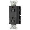 Straight Blade Devices, Receptacles, Style Line Decorator Duplex, SNAPConnect, Controlled, 15A 125V, 2-Pole 3-Wire Grounding, Nylon, Black