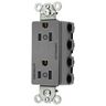 Straight Blade Devices, Receptacles, Style Line Decorator Duplex, SNAPConnect, Controlled, 15A 125V, 2-Pole 3-Wire Grounding, Nylon, Gray