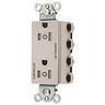 Straight Blade Devices, Receptacles, Style Line Decorator Duplex, SNAPConnect, Controlled, 15A 125V, Tamper Resistant, 2-Pole 3-Wire Grounding, Nylon, Light Almond