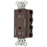 Straight Blade Devices, Receptacles, Style Line Decorator Duplex, SNAPConnect, Controlled, 15A 125V, Tamper Resistant, 2-Pole 3-Wire Grounding, Nylon, Brown
