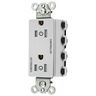 Straight Blade Devices, Receptacles, Style Line Decorator Duplex, SNAPConnect, Controlled, 15A 125V, Tamper Resistant, 2-Pole 3-Wire Grounding, Nylon, White
