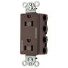 Straight Blade Devices, Receptacles, Style Line Decorator Duplex, SNAPConnect, Controlled, 15A 125V, 2-Pole 3-Wire Grounding, Nylon, Brown
