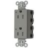 Straight Blade Devices, Receptacles, Style Line Decorator Duplex, SNAPConnect, Controlled, 15A 125V, Tamper Resistant, LED Indicator, 2-Pole 3-Wire Grounding, Nylon, Gray