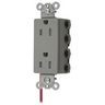 Straight Blade Devices, Receptacles, Style Line Decorator Duplex, SNAPConnect, Controlled, 15A 125V, Tamper Resistant, Split Circuit, 2-Pole 3-Wire Grounding, Nylon, Gray