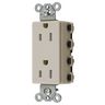 Straight Blade Devices, Receptacles, Tamper Resistant, Style Line Decorator Duplex, SNAPConnect, 15A 125V, 2-Pole 3- Wire Grounding, 5-15R, Nylon, Light Almond.