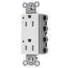 Straight Blade Devices, Receptacles, Tamper Resistant, Style Line Decorator Duplex, SNAPConnect, LED Indicator, 15A 125V, 2-Pole 3-Wire Grounding, Nylon, 5-15R, White