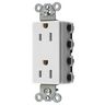 Straight Blade Devices, Receptacles, Tamper Resistant, Style Line Decorator Duplex, SNAPConnect, 15A 125V, 2-Pole 3- Wire Grounding, Nylon, 5-15R, White.