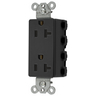 Straight Blade Devices, Receptacles, Style Line Decorator Duplex, SNAPConnect, 20A 125V, 2-Pole 3-Wire Grounding, Nylon, 5- 15R, Black.