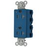 Straight Blade Devices, Receptacles, Tamper Resistant, Style Line Decorator Duplex, SNAPConnect, LED Indicator, 20A 125V, 2-Pole 3-Wire Grounding, Nylon, 5-20R, Blue