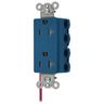Straight Blade Devices, Receptacles, Split Circuit, Tamper Resistant, Style Line Decorator Duplex, SNAPConnect, 20A 125V, 2-Pole 3-Wire Grounding, Nylon, 5-20R, Blue